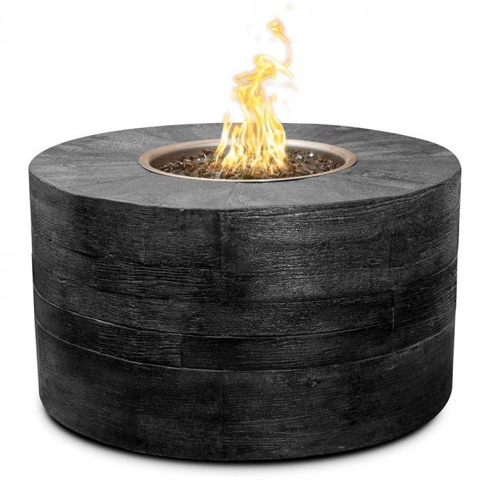The Outdoor Plus - Sequoia Collection Round Wood Grain Fire Pit OPT-SEQ - Fire Pit Stock