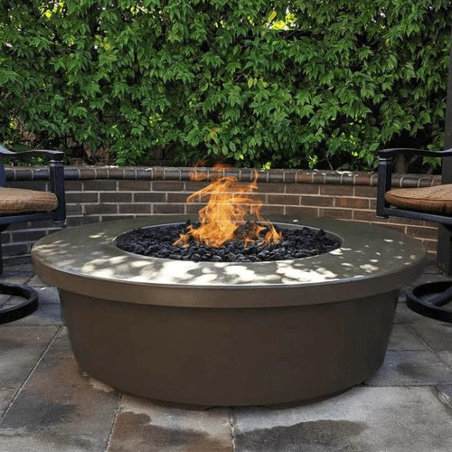 The Outdoor Plus - Tempe 48" Round Concrete Fire Pit Table OPT-TEM48 - Fire Pit Stock