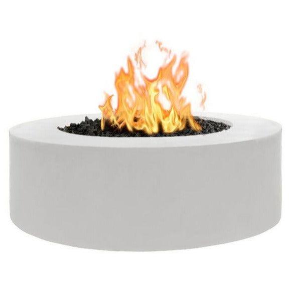The Outdoor Plus - Unity Round Powder Coat Fire Pit Table w/ Hidden Propane Storage - Fire Pit Stock