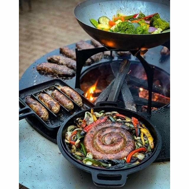 Wok Holder (Only Works WITH Optional Grill Grate Riser) - Fire Pit Stock